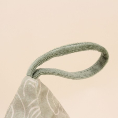 Cale porte en velours vert à motifs unique | Hashtag Déco