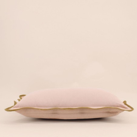 Coussin beige contour vagues coton 40x60cm | Hashtag Déco
