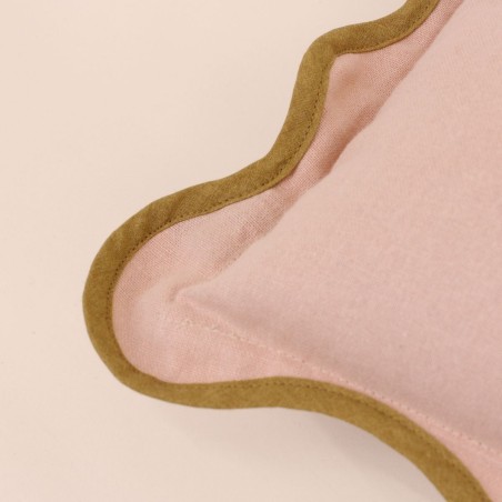 Coussin beige contour vagues coton 40x60cm | Hashtag Déco