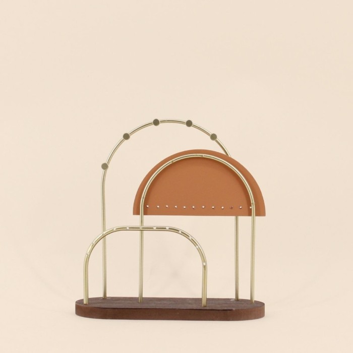 Porte bijoux arches en métal doré 20cm | Hashtag Déco