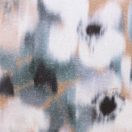 Coussin imprimé floral coton bleu 30x50cm | Hashtag Déco