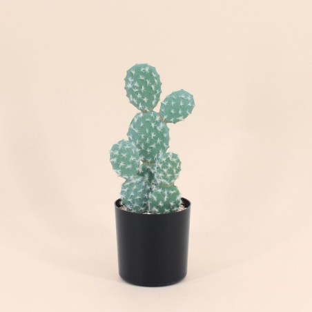 Cactus rufida artificiel vert en plastique 27cm | Hashtag Déco