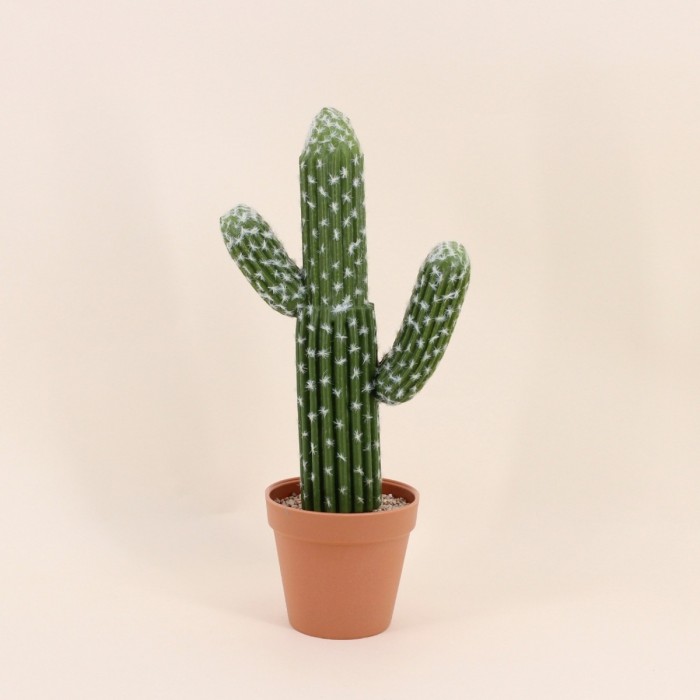 Cactus polaskia artificiel vert 41cm en plastique | Hashtag Déco