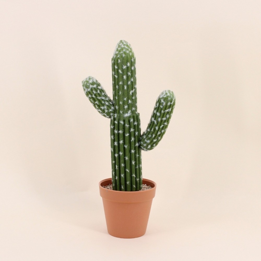 Cactus polaskia artificiel vert 41cm en plastique | Hashtag Déco