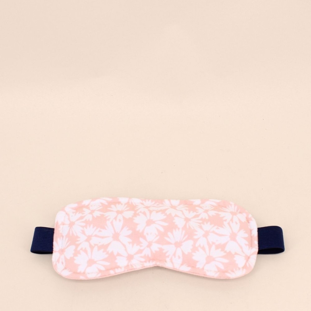 Masque de nuit coton fleuris orange | Hashtag Déco
