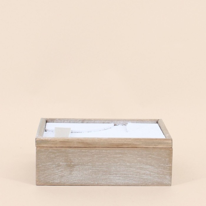 Boite rangement bois naturel 17x11cm | Hashtag Déco