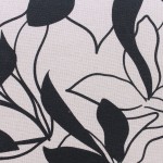 Coussin fleuri coton noir et blanc 40x40 cm | Hashtag Déco
