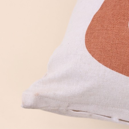 Coussin géométrique noir terracotta 40cm | Hashtag Déco