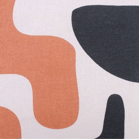 Coussin géométrique noir terracotta 40cm | Hashtag Déco