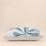 Coussin imprimé feuillage coton vert 40x60 cm | Hashtag Déco