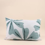 Coussin imprimé feuillage coton vert 40x60 cm | Hashtag Déco