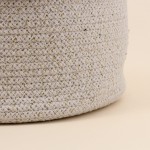 Panier rond en osier naturel avec couvercle beige | Hashtag Déco