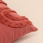 Coussin terracotta en coton relief 40x40 cm | Hashtag Déco