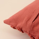 Coussin terracotta en coton relief 40x40 cm | Hashtag Déco