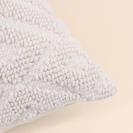 Coussin en tissu beige losanges 40x40 cm | Hashtag Déco