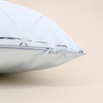 Coussin graphique blanc argent 40x40cm en coton | Hashtag Déco