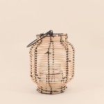Lanterne en rotin naturel 26cm | Hashtag Déco