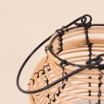 Lanterne en rotin naturel 26cm | Hashtag Déco