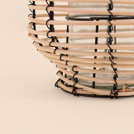 Lanterne en rotin naturel 26cm | Hashtag Déco