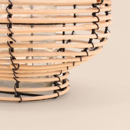 Lanterne en rotin naturel 36cm pour intérieur | Hashtag Déco