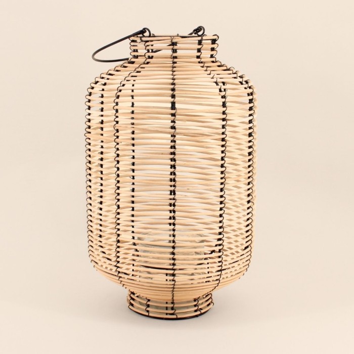 Lanterne en rotin naturel 46cm | Hashtag Déco