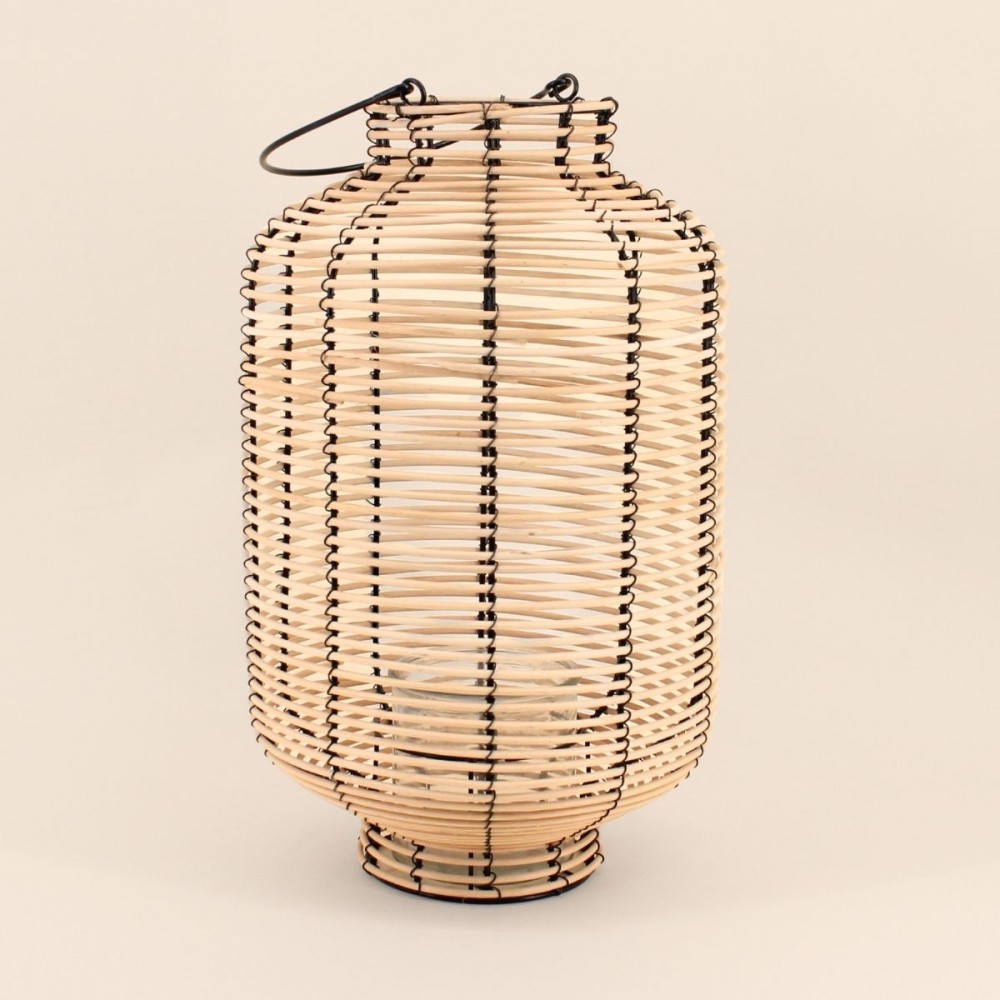 Lanterne en rotin naturel 46cm | Hashtag Déco