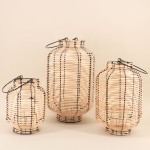 Lanterne en rotin naturel 36cm pour intérieur | Hashtag Déco
