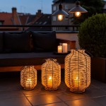 Lanterne en rotin naturel 36cm pour intérieur | Hashtag Déco
