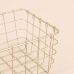 Panier en métal doré 15x15cm élégant | Hashtag Déco