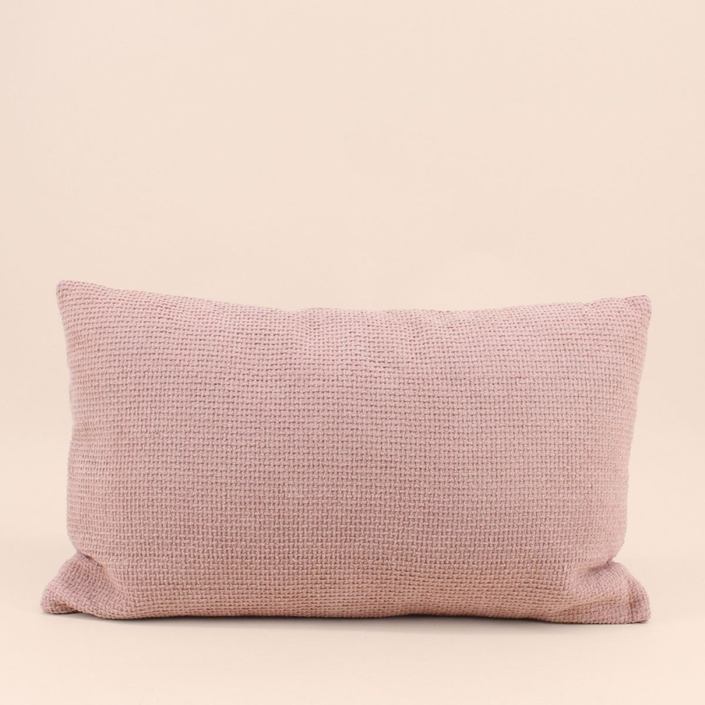 Coussin texturé coton beige 30x50cm | Hashtag Déco