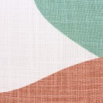 Coussin formes arrondies coton rouge vert 40x40cm | Hashtag Déco
