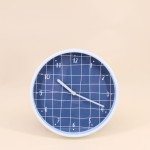 Horloge murale ronde bleu et blanc 25cm | Hashtag Déco