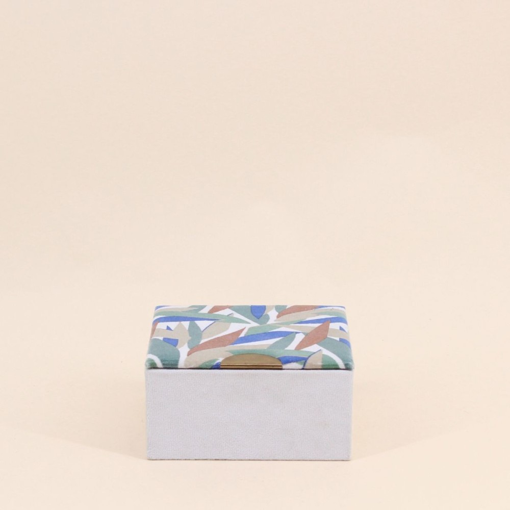 Boite à bijoux velours fleuri élégante | Hashtag Déco