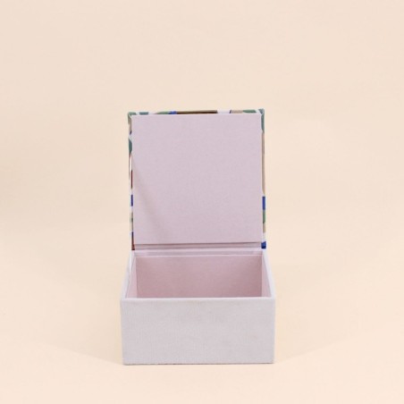 Boite à bijoux velours fleuri élégante | Hashtag Déco