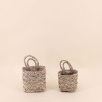 Lot de 2 paniers en fibres naturelles beige | Hashtag Déco