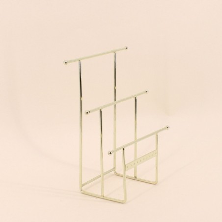 Porte bijoux métal argenté 30cm élégant | Hashtag Déco