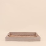 Plateau rectangulaire en rotin naturel 30x40cm | Hashtag Déco