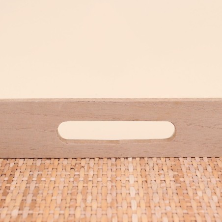 Plateau rectangulaire en rotin naturel 30x40cm | Hashtag Déco