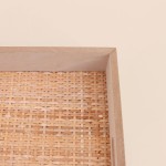 Plateau rectangulaire en rotin naturel 30x40cm | Hashtag Déco