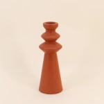 Bougeoir design en grès terracotta 30cm | Hashtag Déco