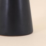 Bougeoir design en grès noir 22cm | Hashtag Déco