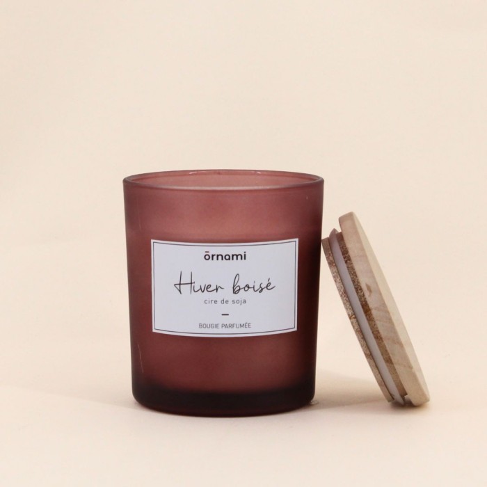 Bougie parfumée hiver boisé cire naturelle | Hashtag Déco