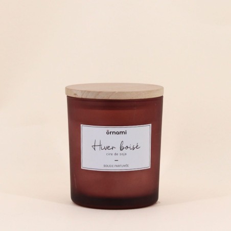 Bougie parfumée hiver boisé cire naturelle | Hashtag Déco