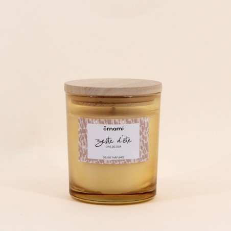 Bougie parfumée zeste d'été cire blanche 280g | Hashtag Déco