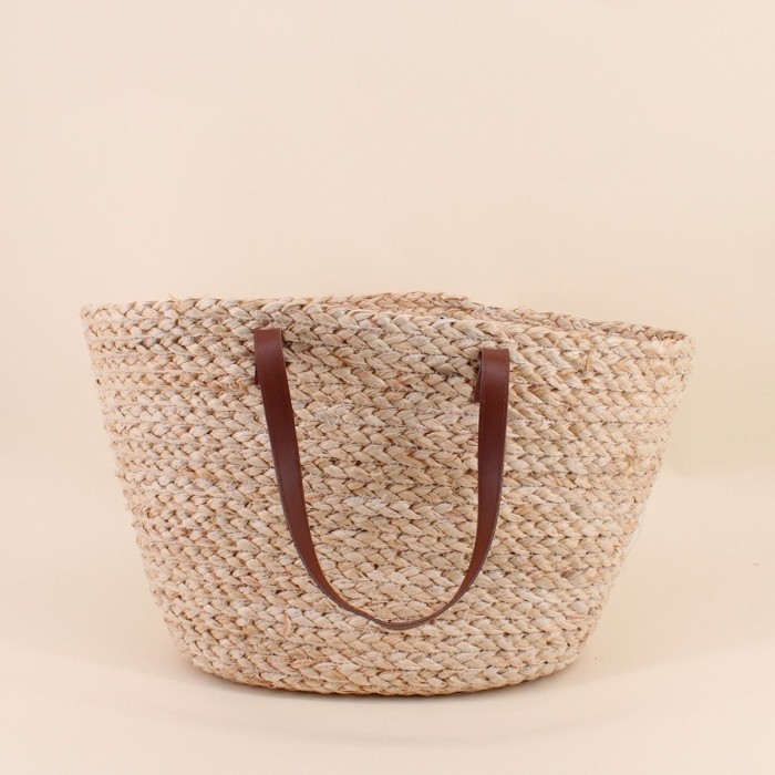 Sac caba fibres naturelles beige 63x30cm | Hashtag Déco