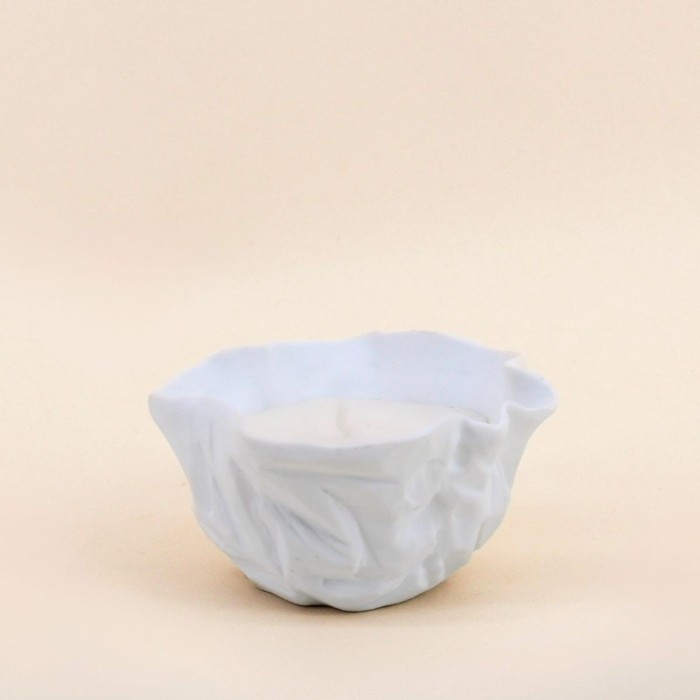 Bougie parfumée vanille cire beige 11x5cm | Hashtag Déco