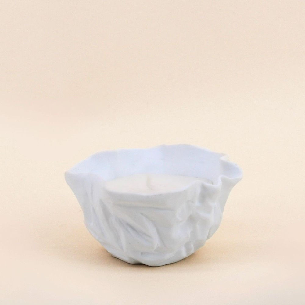 Bougie parfumée vanille cire beige 11x5cm | Hashtag Déco