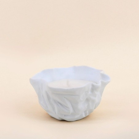 Bougie parfumée vanille cire beige 11x5cm | Hashtag Déco