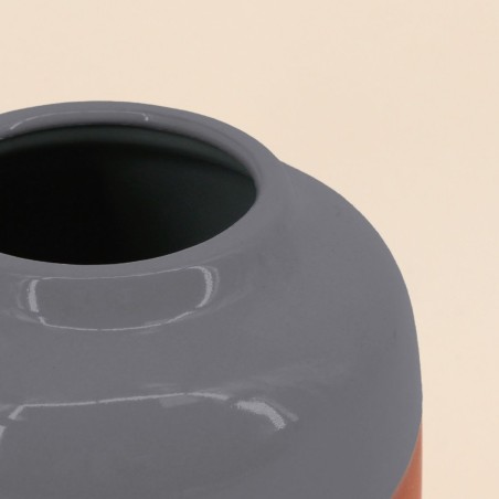 Vase bicolore 16cm en terracotta | Hashtag Déco