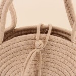 Sac rond en corde et coton beige | Hashtag Déco